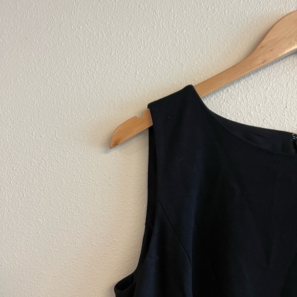 NWT Talbots Black Sleeveless Boat Neck Mini Sheath Dress - Picture 5 of 11